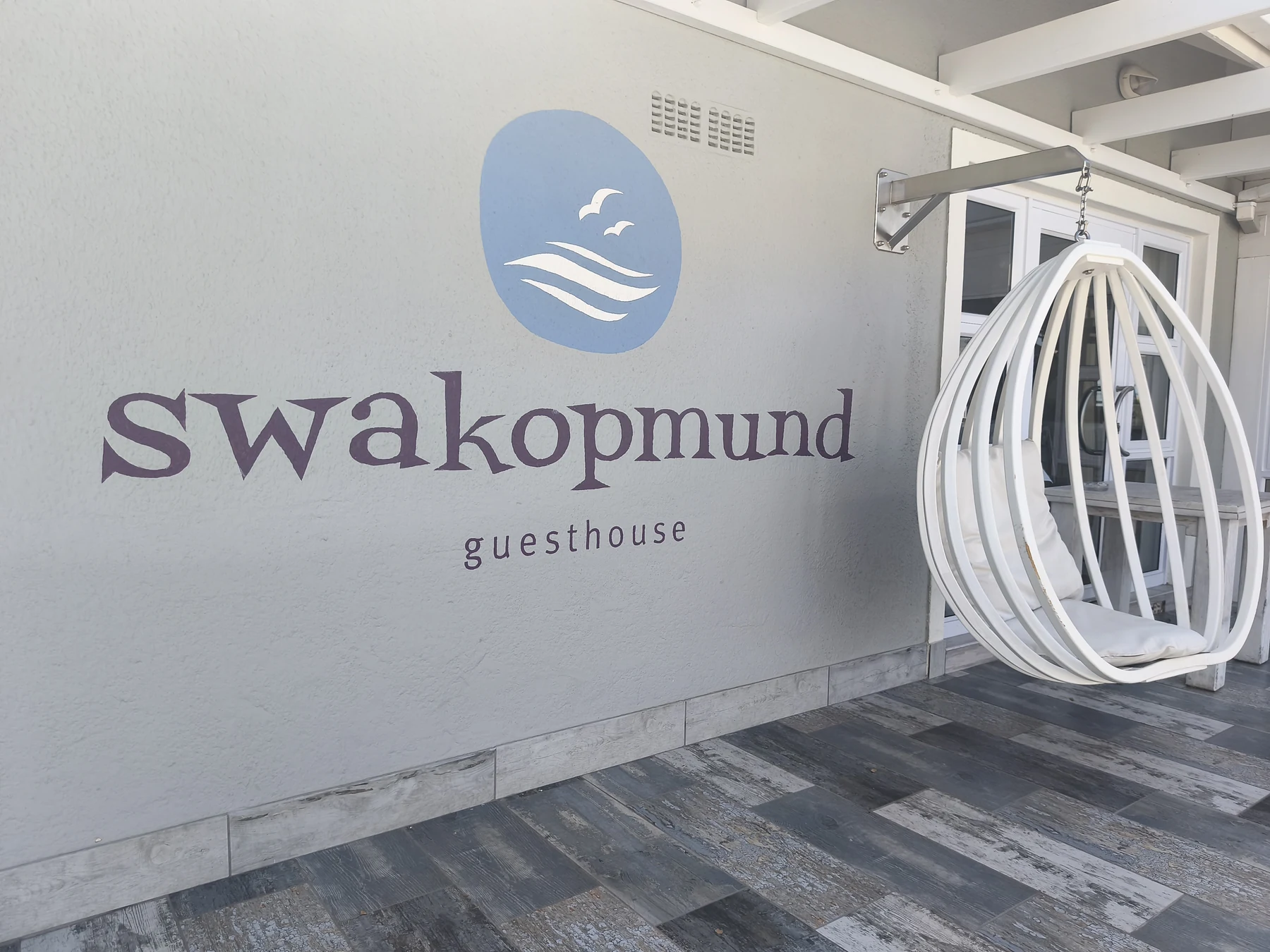 Swakopmund Guesthouse entrance sign