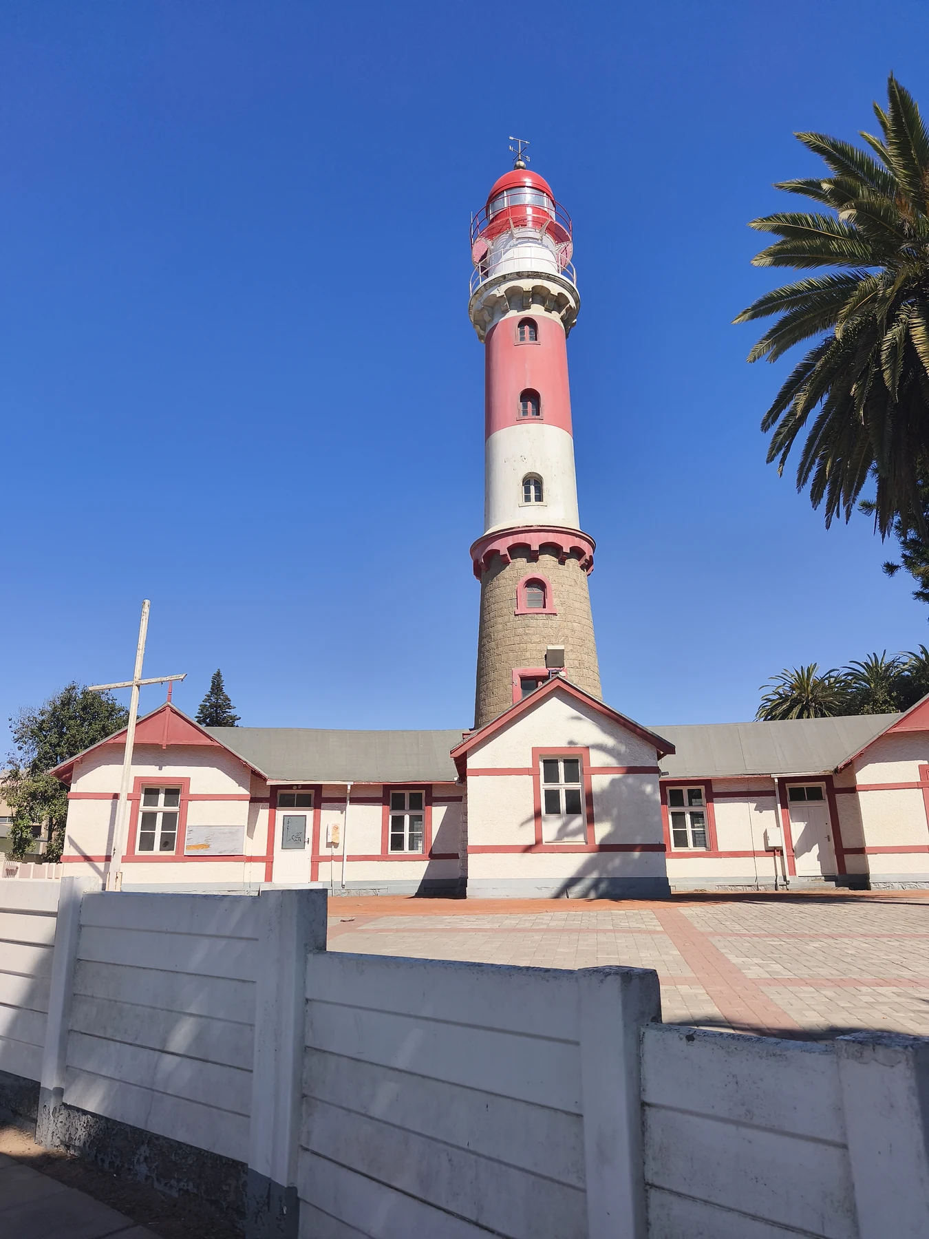 Swakopmund lighthouse photographed on the central Namibian coast